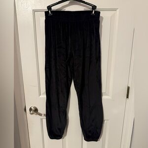 PINK Victoria's Secret Black Velvet Joggers